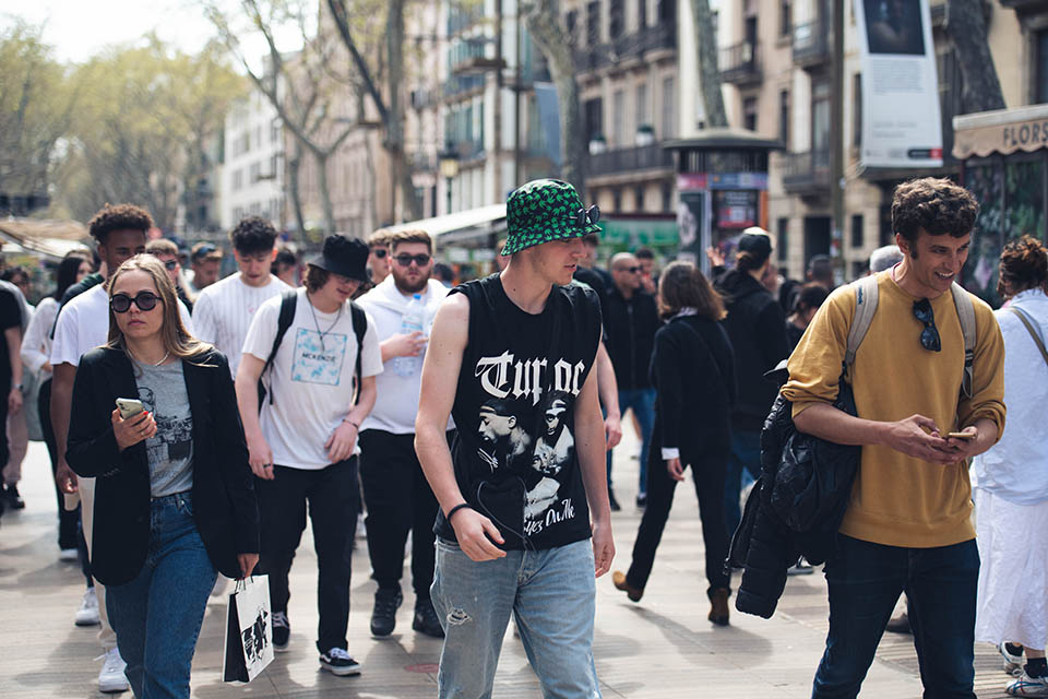 Art school trip in Barcelona around Las Ramblas